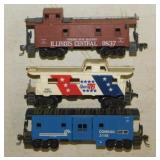 12 railroad train caboose cars