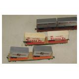 7 railroad train cars w/ containers 7 semi