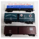 12 railroad train freight box cars
