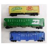 9 railroad train freight box cars