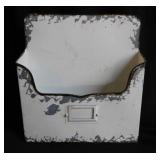 Rustic metal wall pocket, 11" x 12"