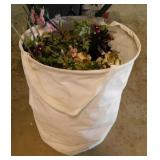 Canvas bag w/ handles full of faux floral &