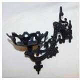 Cast iron wall mount oil lamp bracket