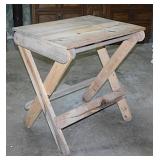 Wooden folding patio table, 30" x 22" x 31"