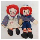Raggedy Ann & Andy dolls - Sock monkey