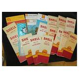 18 vintage Shell Oil gas station road maps