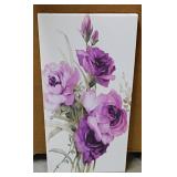 Wall art: Pink & purple roses stretched canvas