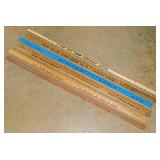 6 wooden advertising yardsticks
