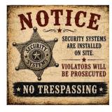 There is a security alarm at this location