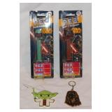 2 New Star Wars PEZ candy dispensers on cards: