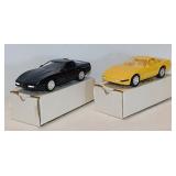 2 Chevrolet Corvette promo cars in boxes: 1992