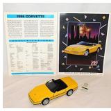 Diecast 1986 Chevrolet Corvette convertible in