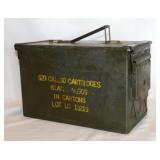 Vintage metal military ammo ammunition box