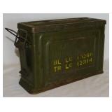 Vintage metal military ammo ammunition box