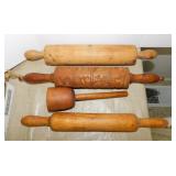 Vintage wooden primitive kitchen tools: