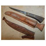 Vintage Western Cutlery Co. fixed blade fishing