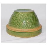 Rare McCoy Asparagus green crock mixing bowl,