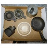 Vintage kitchen items: 2 advertising strainers -