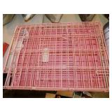 Pet items: Pink dog crate - Electric heating pad -