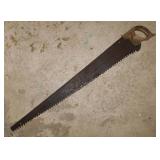 Antique primitive hand saw, 46" long