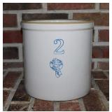 Buckeye Pottery Blue Ribbon 2 gallon crock