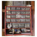 Metal multi-drawer hardware parts bin cabinet,