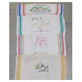 Vintage striped kitchen towels, some w/ embroidery
