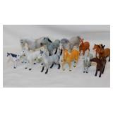 12 assorted plastic horses, Heartland ?