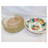 Vintage ironstone bowl - Pyrex pie dishes