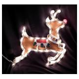 4 lighted Christmas window sculptures in boxes: