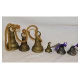 Vintage brass door bells & other bells