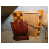 Vintage strawberry tray - Vintage wooden checker