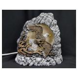 Hand painted ceramic American Bald Eagle light