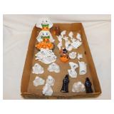 Ceramic small ghost pumpkin fairy garden lot