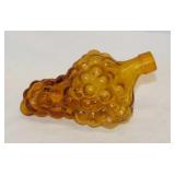 Mid Century amber glass grape bottle