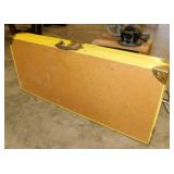 Vintage folding metal picnic table, 33" wide -