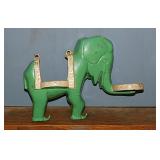 Rare A.W. Reiser cast iron elephant kitchen helper
