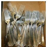 50 National nickel silver dinner forks