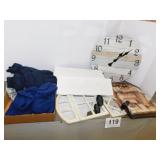 Distressed blue/white battery operated wall