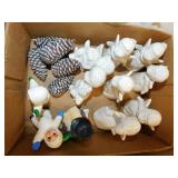 Ceramic kissing angels - Hand painted ceramics