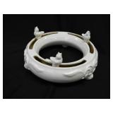 German porcelain flower frog ring