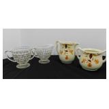 2 vintage creamer & sugar bowl sets: Hall China