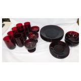29 piece vintage Anchor Hocking Royal Ruby Red