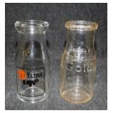 Meadow Gold pint milk bottle  J&J Farms pint milk
