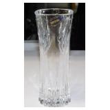 Vintage 24% lead crystal bud vase, 6.5" tall