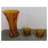 Vintage amber glass: L.E. Smith Daisy N