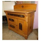 Antique Victorian oak wash stand