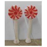 2 Union Christmas Peppermint Lollipop blow molds