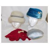 Vintage ladies hats & boxes, angora, James Wolf