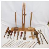 Vintage leather working tools: Tandy stamps